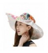 Women's Anti-UV Sun Protective Wide Brim Reversible Floppy Sun Hat Beach UPF 50+ - Off-white - C112DOPKR2F