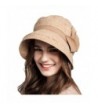 Maitose Women's Wide Brim Wool Bucket Hat - Beige - C51293F466D