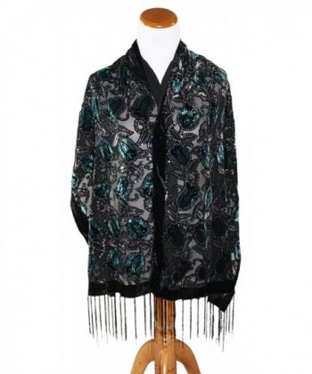 Ted Jack Peacock Burnout Brocade in Fashion Scarves