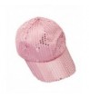 Hatop Sequin Adjustable Super Cool Sport Outdoor Cloth Baseball Cap (Pink) - CB12DAFPN3V