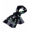 Purple Box Jewelry Shamrock Scarf One Size (Black) - CQ11CTF4DZT