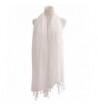Lightweight Plain Scarf Tassels inches in Fashion Scarves