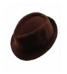 List A Mens Velvet Fedora Hat Selections - Stylish Smooth Trilby Panama Hats - Brown - C9180KUY6AS