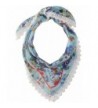 Steve Madden Women's Dolce Floral Triangle Neckerchief - Blue - C312NV6CI2S