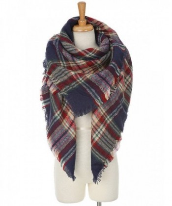 Cashmere Blanket Scarves Buffalo Checked