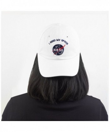 I Need My Space Nasa Cap Embroidered Dad Hat 100% Cotton Baseball Cap- White- One size - C117Y0U6RZN