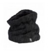 Women's Heat Holders Thermal 3.4 tog Fleece Cable knit Scarf Neck Warmer (Black) - CQ12N8R5HNS