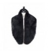 Caracilia Extra Large Men Women's Faux Fur Collar Scarf for Winter Coat - Black - C61867UR3L3