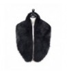 Caracilia Extra Large Men Women's Faux Fur Collar Scarf for Winter Coat - Black - C61867UR3L3