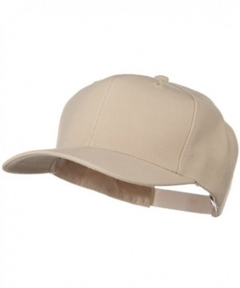 Solid Wool Blend Prostyle Snapback Cap - Tan - CN11918FLEJ