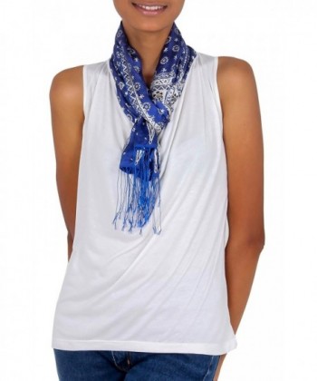 NOVICA Blue Batik Scarf Awakening