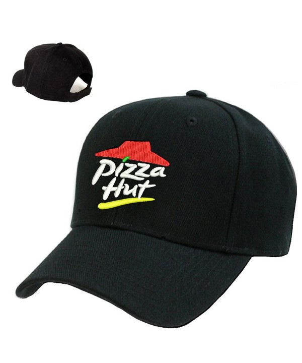 *PIZZA HUT* Black Embroidery Adjustable Baseball cap Souvenier Gift Unique Hat - CS127AIBQJT