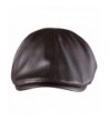 ORSKY PU leather Newsboy Cap for Men Flat Hat Cabby Cap Driving Cap Gatsby Cap - Brown - CO12NAAAC04