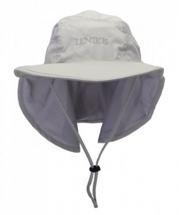 Lenikis Unisex Outdoor Activities UV Protecting Sun Hats With Neck Flap - .Light-grey - CY1262B7VRR