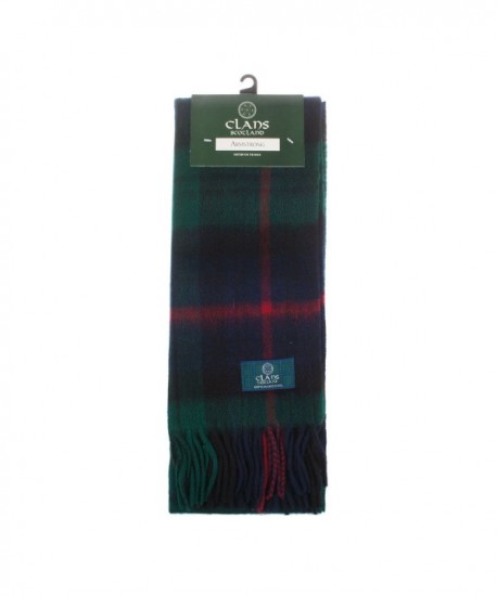 Clans Of Scotland Pure New Wool Scottish Tartan Scarf Armstrong (One Size) - C81257AB0AL
