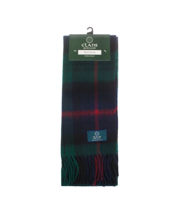 Clans Of Scotland Pure New Wool Scottish Tartan Scarf Armstrong (One Size) - C81257AB0AL