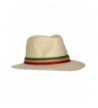 Straw Fedora Hat Rasta Band