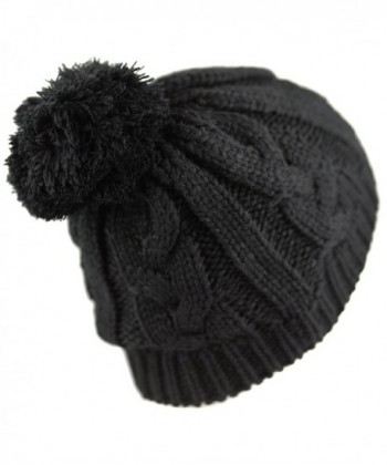 1000CMH Womens Beanie Buttons Stitching Black2