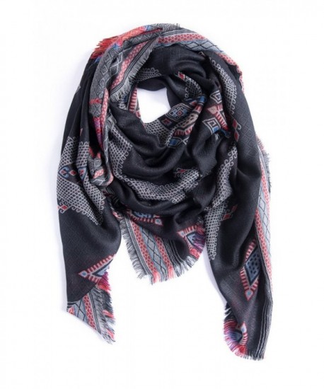 Amymode Women's Scarf Elegant Exotic Style 55" X 55" western-inspired royal pattern - CP12NS5E4TN
