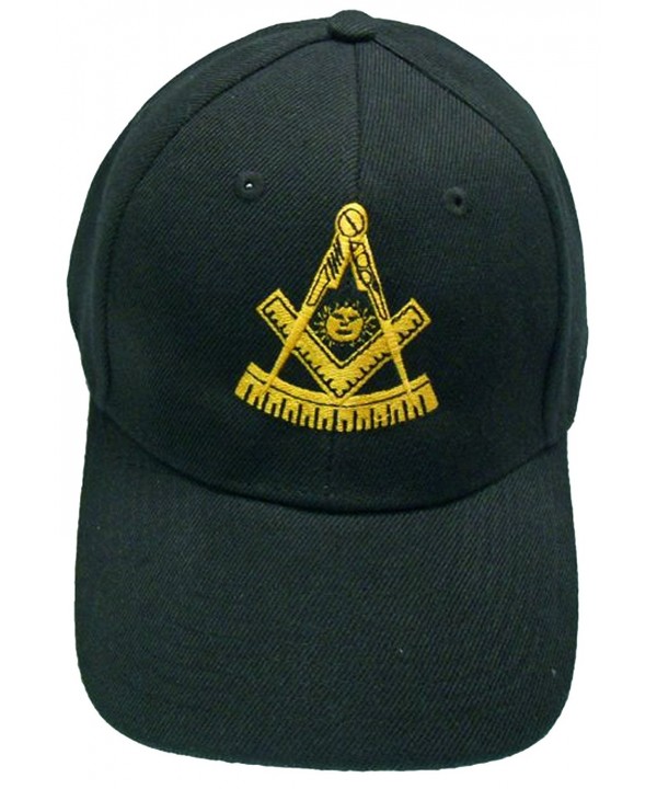 Buy Caps and Hats Past Master Mason Baseball Cap Freemason Hat Mens One Size Black - CX11YGHMDUF