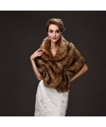 Brown Bridal Wedding Faux Fur Jacket/ Wrap/shawls for Wedding/Party ...