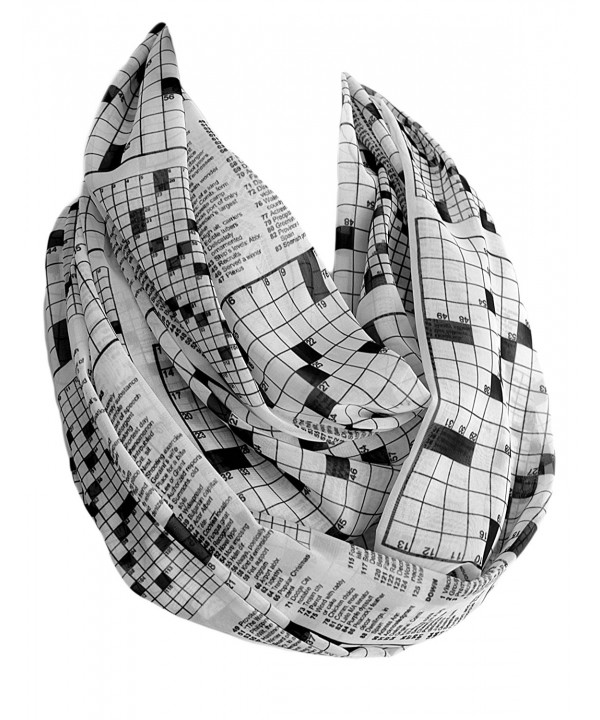 Etwoa's Crossword Puzzle Infinity Scarf Circle Loop Scarf - CS12NTIAO1I