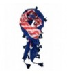 USA Flag Scarf- Patriotic- Red- White and Blue American Flag Scarf - Square Pom Pom - CD1827LARAR