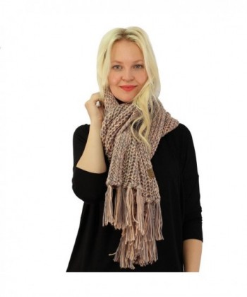 2tone Super Chunky Thick Fringe in Fashion Scarves