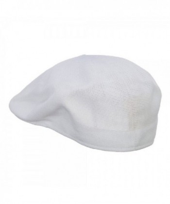 White Knitted Gatsby Ascot Newsboy