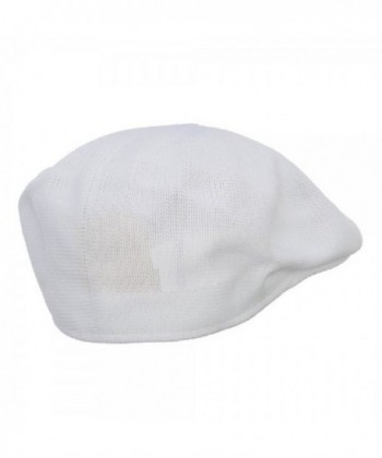 White Knitted Gatsby Ascot Newsboy in Men's Newsboy Caps