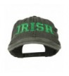 Irish Embroidered Washed Pigment Dyed Cap - Black - CB11M6L3KOL