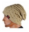 Men Reversible Slouchy Beanie Hat Unisex Skull Hat - Beige - CH11HGNY74B