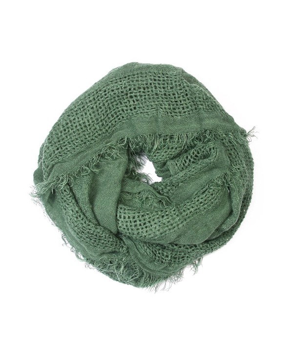 Riah Fashion Women's Soft Fall Infinity Scarf - Green - CG188047YES