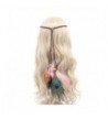 Gilroy Women Boho Style Feather Headband Hippie Weave Hairband Hair Accessory - 1 - C712KB5DMCN
