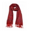 Paisley Jacquard Scarf Women's Fashion Shawl Long Soft Accent Wrap- Red/Multi - CX12MA42CR5