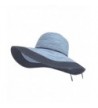 Womens Summer Sun Hat Beach Wide Brim Hat Straw Hat Floppy Foldable Cap UPF 50+ - Blue - CT182DM9KQO