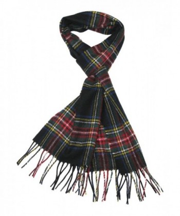 Lovarzi Men's & Women's Wool Tartan Scarf - Winter Scarves - Made in Scotland - Black Stewart - CX1165QZO33