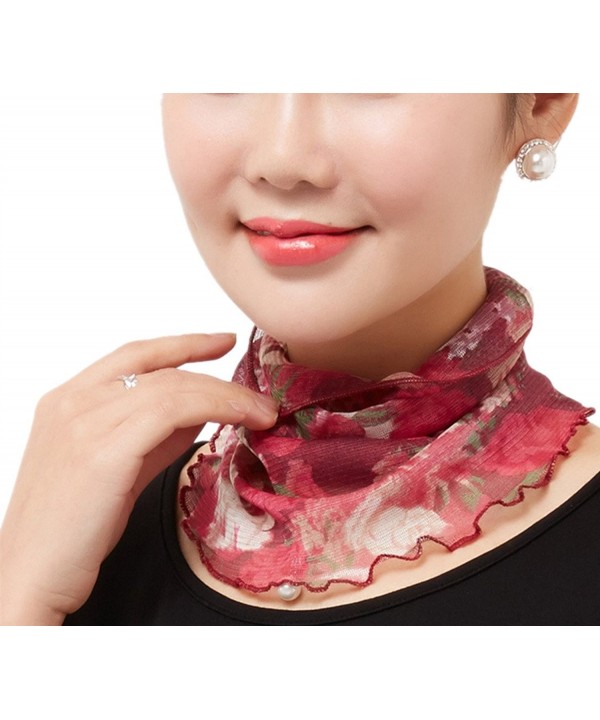 VIVOSKY Silk Scarf Mesh Grenadine Detachable Collar Gauze Scarf - Style 193 - CN17YLXQUMD