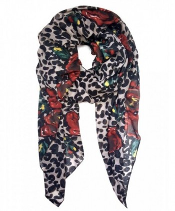 Leopard Creation Shawl Scarf - Flower Leopard - C912N2WLLDD