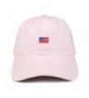 Trendy Apparel Shop US American Flag Small Embroidered Dad Hat Patriotic Cap - Light Pink - C5185HQOQE4