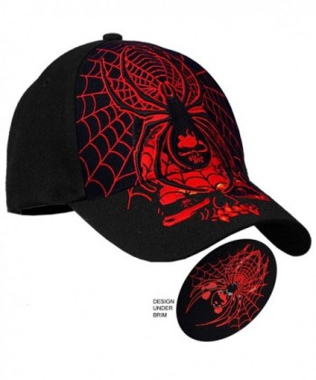 Hot Leathers Black Widow Ball Cap in Black - C312GZEEPFH