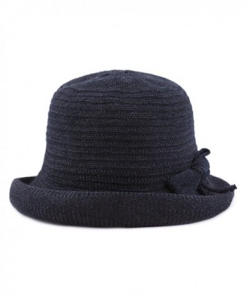 Womens Cloche Bucket Ribbon Accent