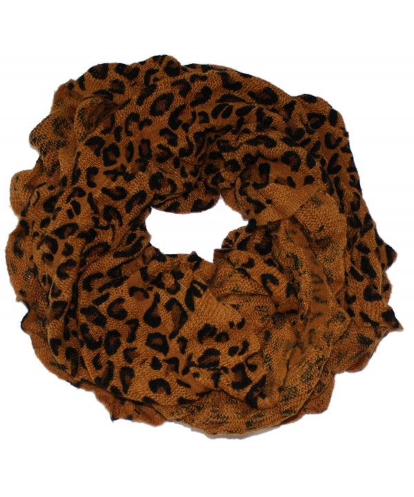Ted and Jack - Jungle Cat Knit Leopard Print Infinity Scarf - Khaki - CQ186XGKWLA