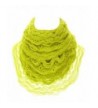 Women's Knit Multi Layer Ruffle Infinity Scarf - Mustard - CD11POQ6CBD