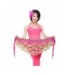 AvaCostume Belly Dance Gold Coins Waist Scarf Dangling Hip Skirt - Rose Red - CU186YDH4DD