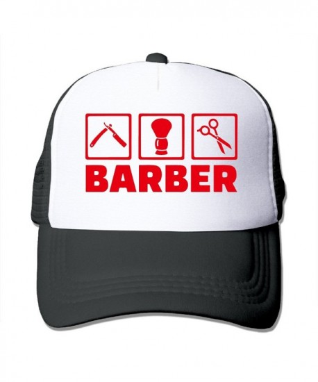 Barber Tool Trucker Hat Mesh Cap Adjustable Snapback Strap - Black - CH12NDW7O2X