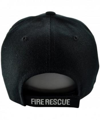 Rescue Black White Embroidered Baseball