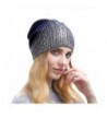 Beanie Hats For Women - Knit Cashmere Hat Caps Winter Fashion Bling Beanies - Dark Blue With Silver - C9187CA8M80