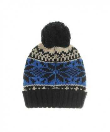 WITHMOONS Knitted Nordic Bobble Beanie