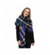 Women's Plaid Blanket Scarf Winter Scarf Large Winter Tartan Checked Wrap Shawl - A: Deep Blue Assorted - CB186WRAMWS